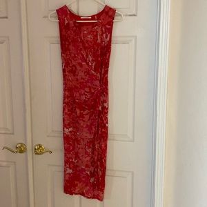 Tahari Gorgeous pink and red bright dress